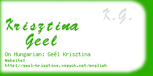 krisztina geel business card
